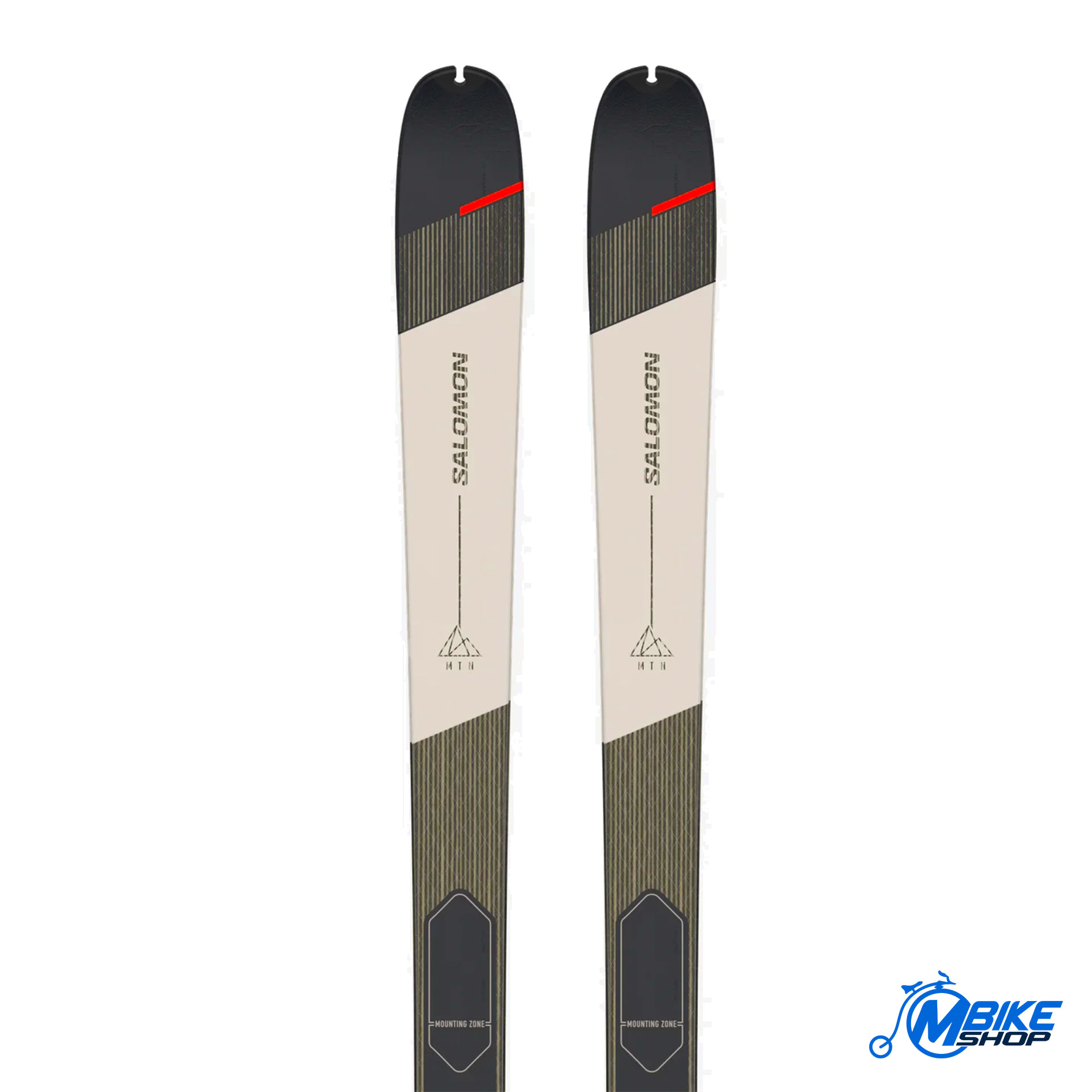 Turno Skije SALOMON Set MTN 80 Carbon Rain Day/Neon Coral/Black + Skinovi MTN 80 Black/White
