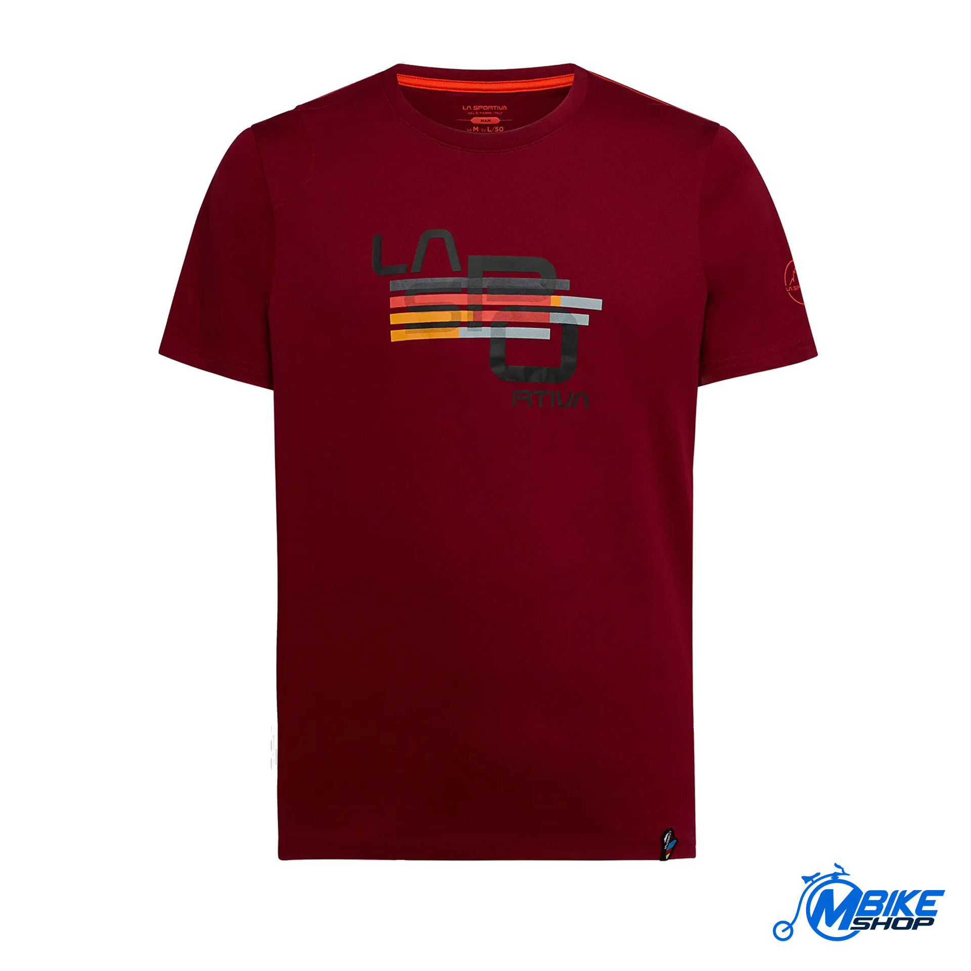 Majica LA SPORTIVA Stripe Cube Sangria