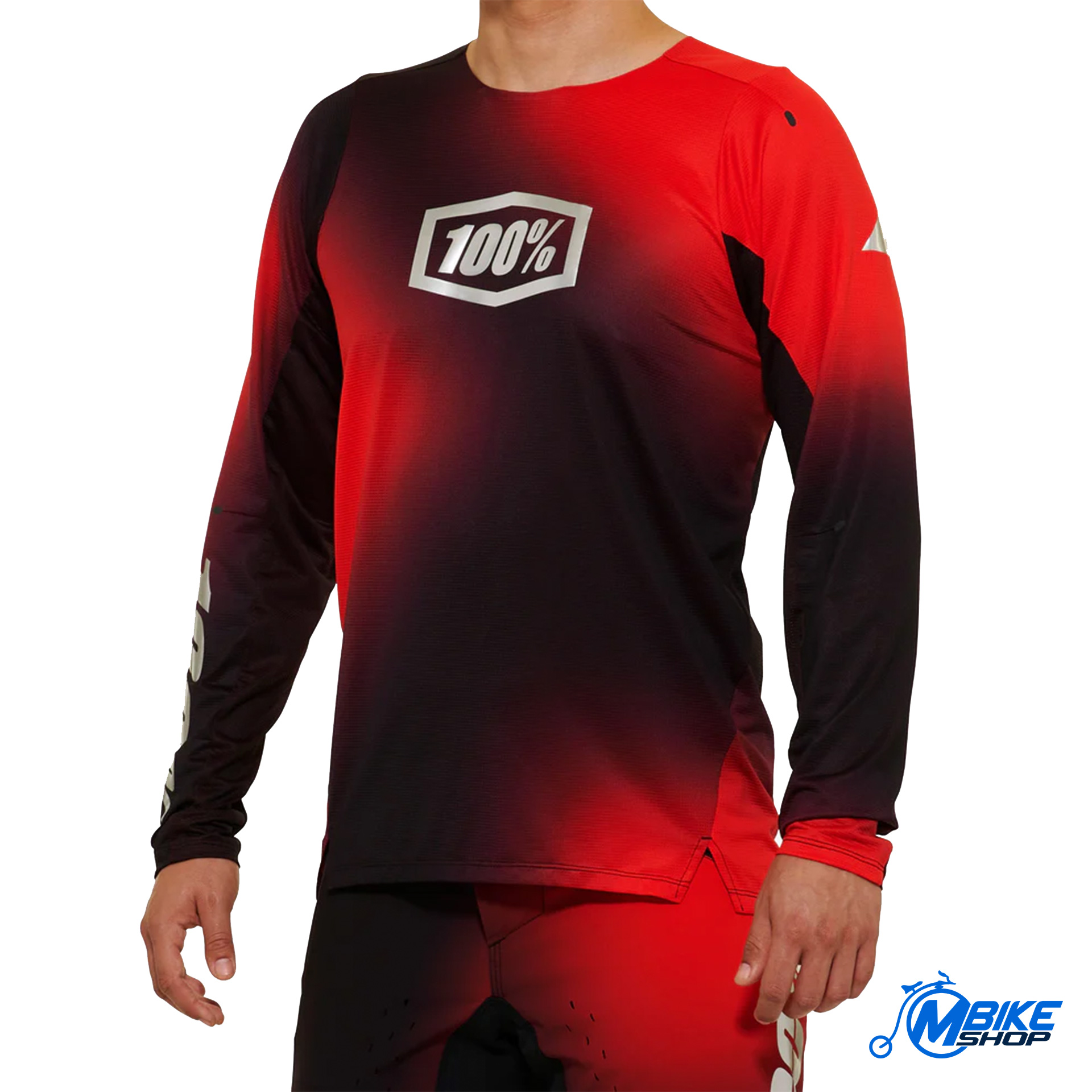 Dres 100% Dugi rukav Rcore X Le Jersey Black/Red