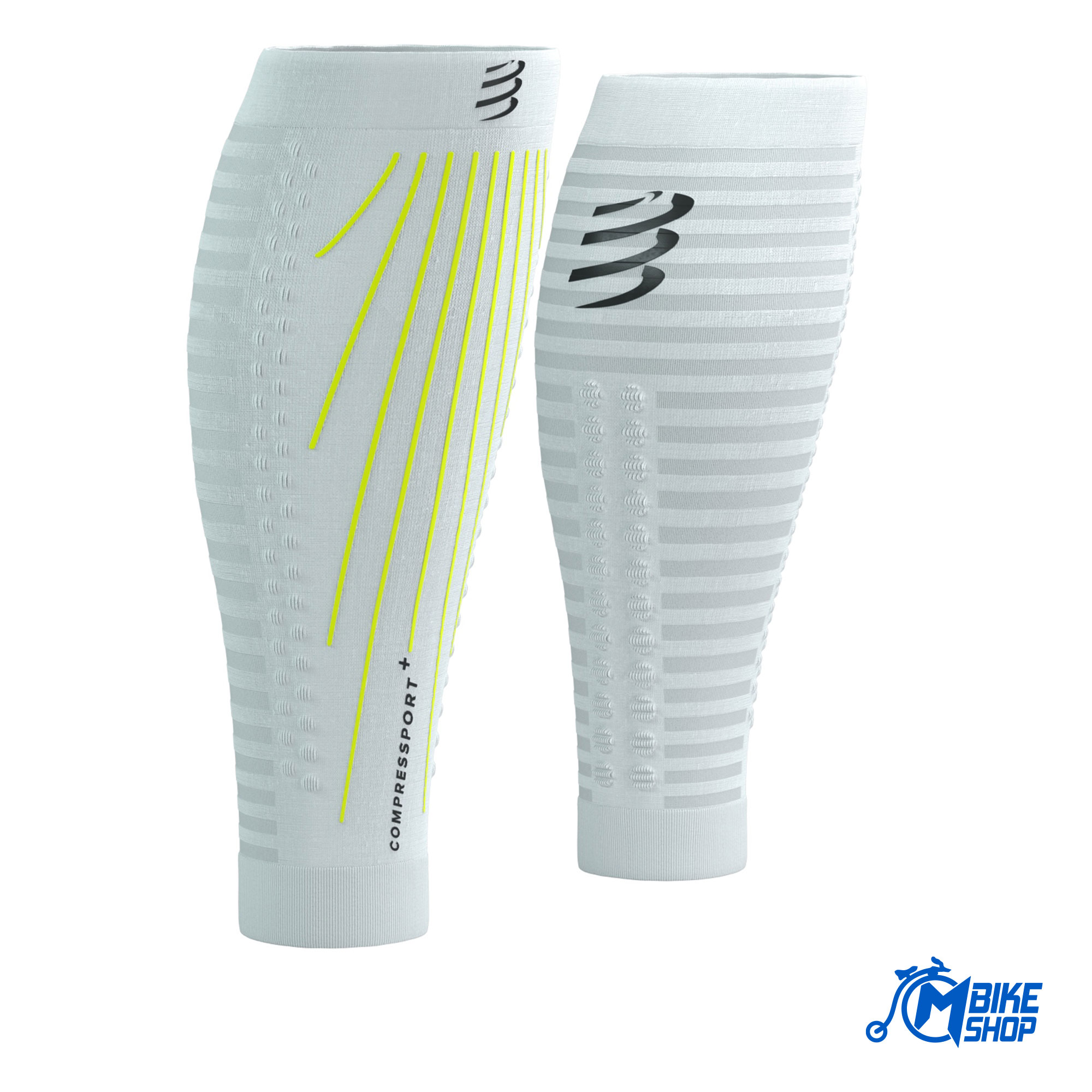 Navlake za noge COMPRESSPORT R2 Aero White/Safe Yellow