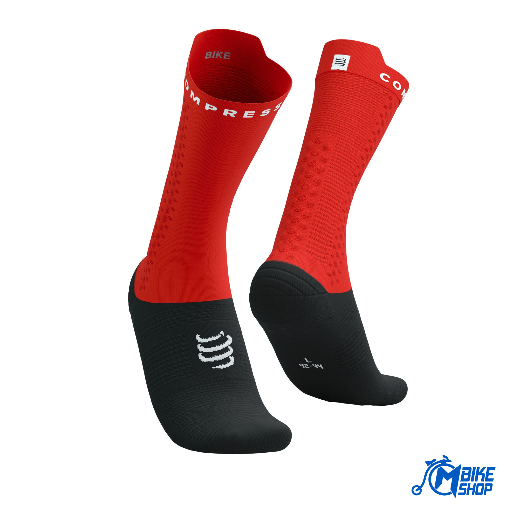 Čarape COMPRESSPORT Pro Racing V4.0 Bike Red/Black