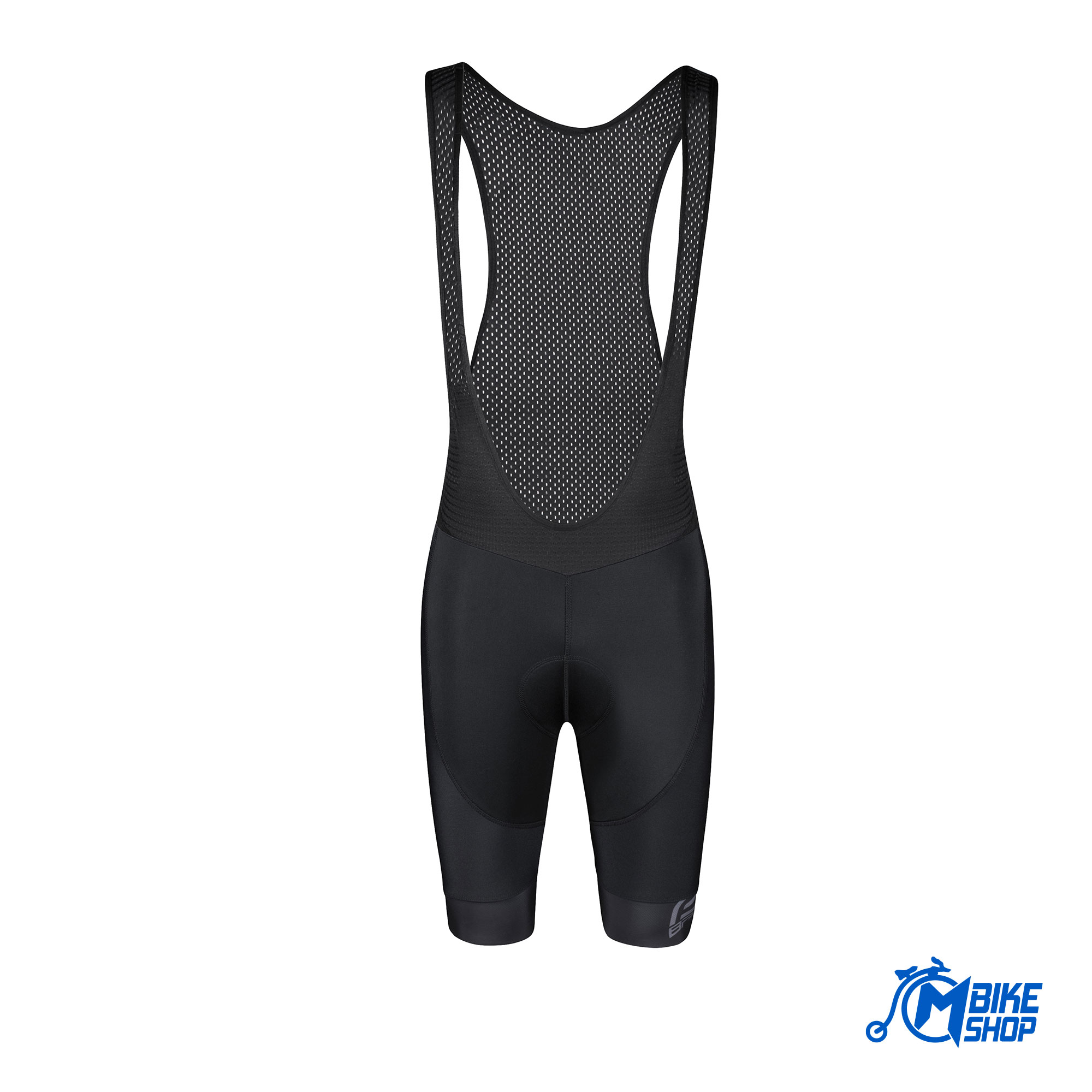 Biciklističke gaće sa tregerima FORCE Bright With Pad Black