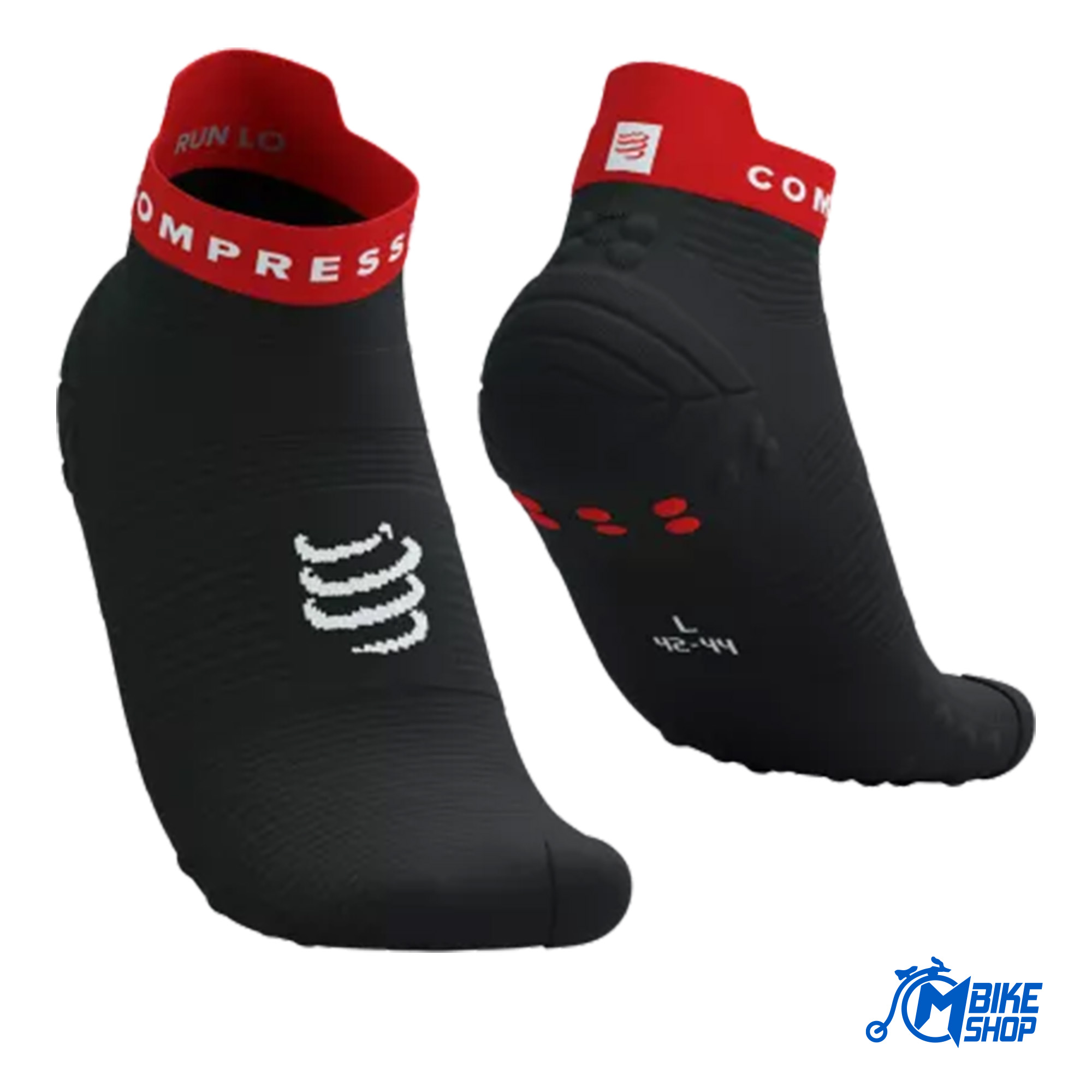 Čarape COMPRESSPORT Pro Racing V4.0 Run Low Black/Core Red