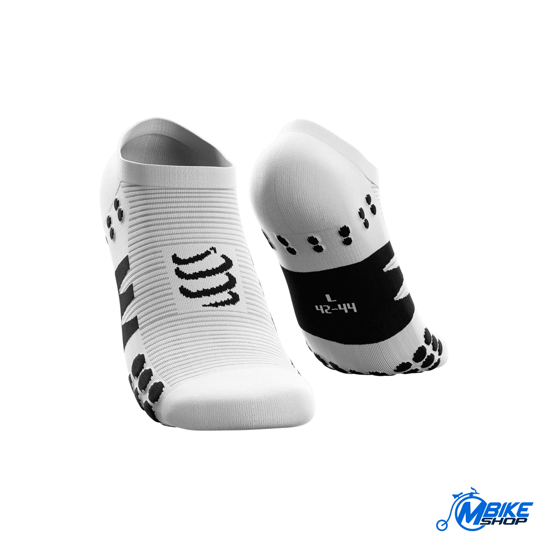Čarape COMPRESSPORT No Show White/Black