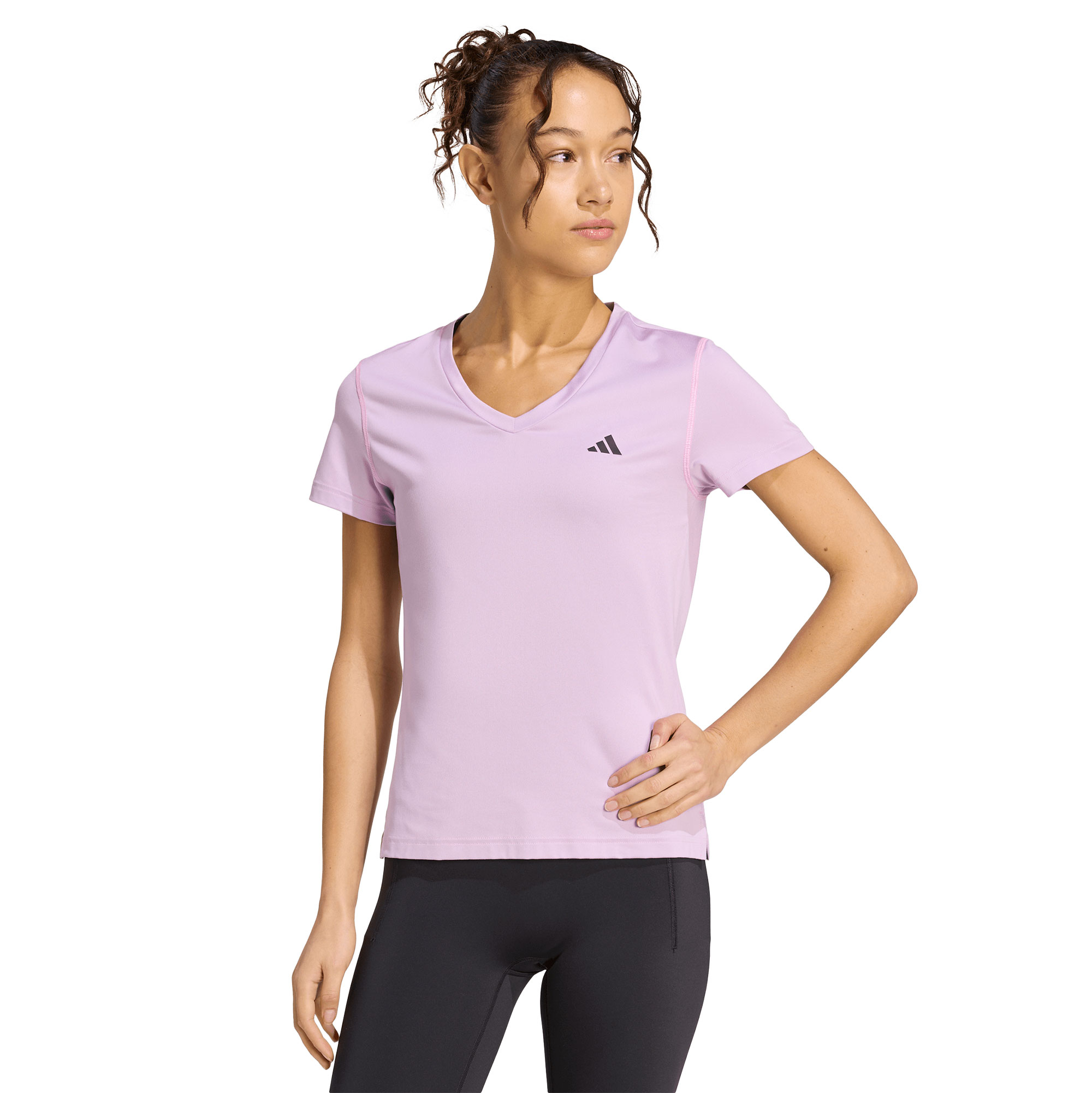 Ženska majica ADIDAS Kratki rukav Workout Min V Neck St Tropic Bloom