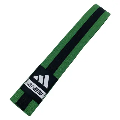 Dječiji pojas za brazilski jiu-jitsu ADIDAS Green/Black