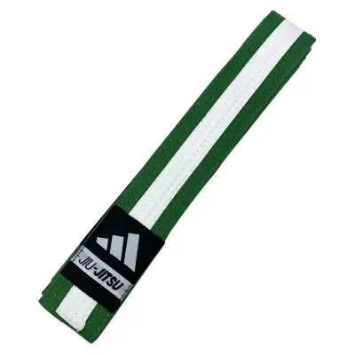 Dječiji pojas za brazilski jiu-jitsu ADIDAS Green/White