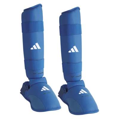 Štitnici za potkoljenice i gornji dio stopala ADIDAS WKF Skin Removable Blue