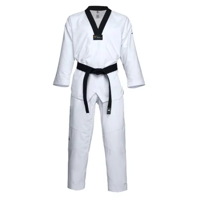 Kimono za Taekwondo ADIDAS Adi-Fighter Elite Black V Neck/Black Logo
