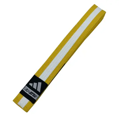 Dječiji pojas za brazilski jiu-jitsu ADIDAS Yellow/White