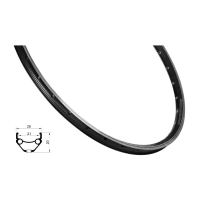 Obruč FORCE Prime 559x21 32H Black
