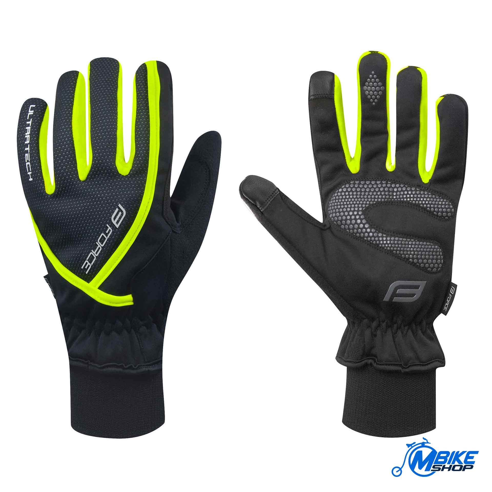 Rukavice FORCE Zimske Ultra Tech Fluo