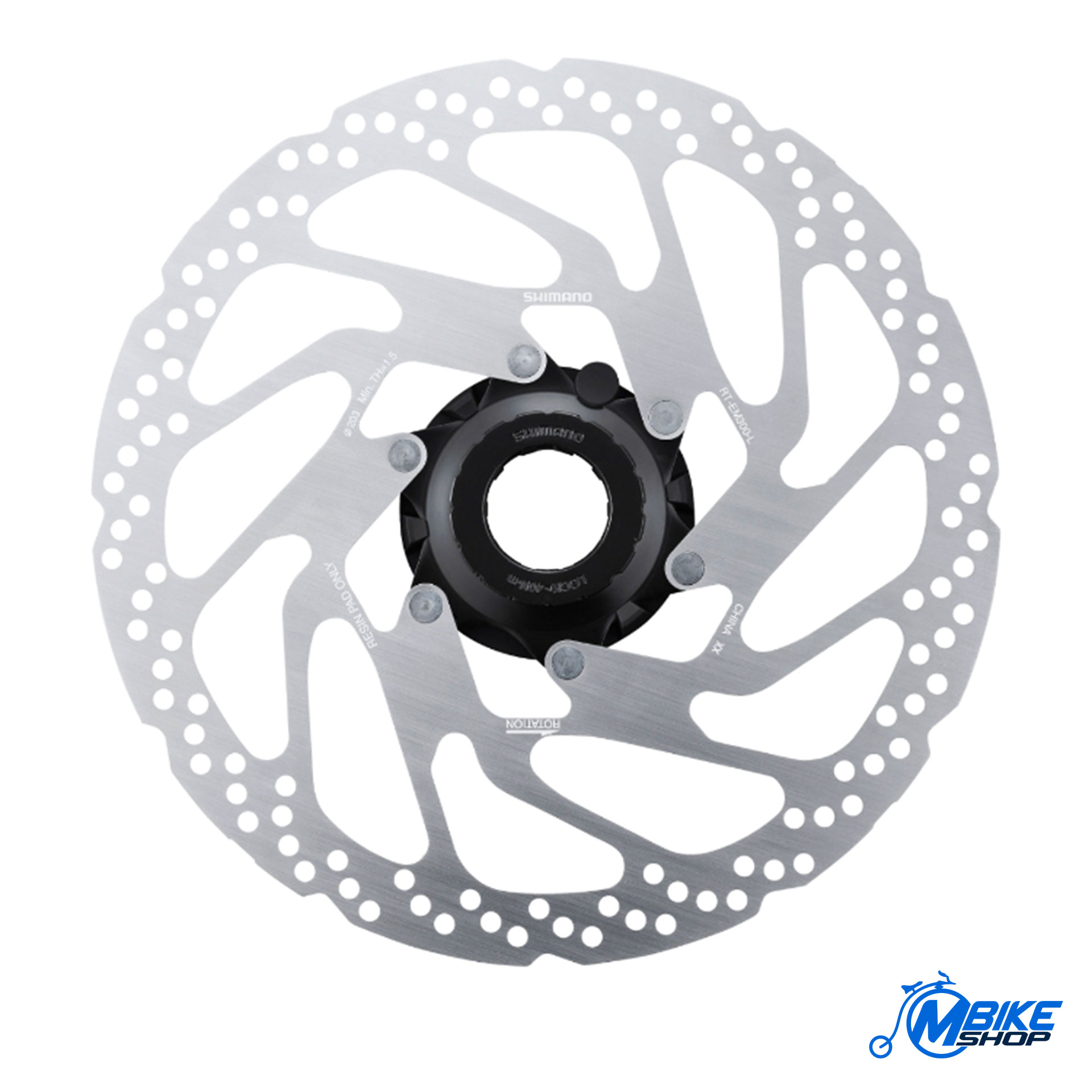 Rotor disk kočnice SHIMANO RT-EM300 L 203mm W/Lock Ring