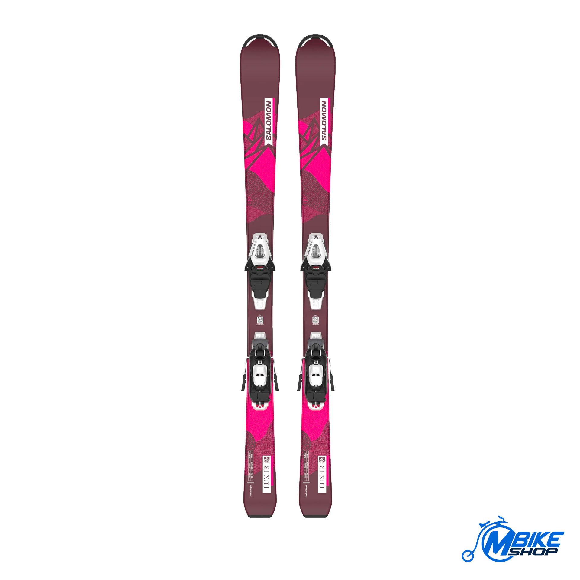 Skije Salomon Set Lux Jr M Bordeau Pink Vezovi L C5 GW Black White J75 M BIKE SHOP