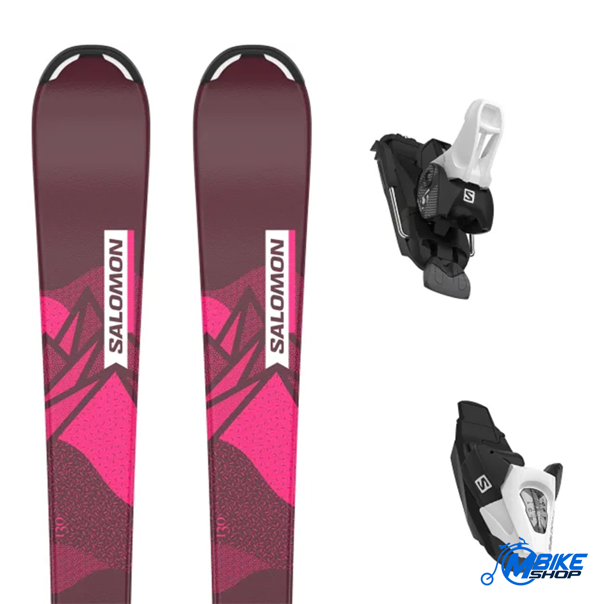 Skije Salomon Set L Lux JR M Bordeau Pink 150+Vezovi L L6 GW Black White J2 80 M BIKE SHOP