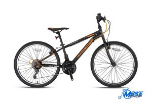 GRN23035_1_Bicikl Kron Mars 24 VB Matte Black Orange White M BIKE SHOP